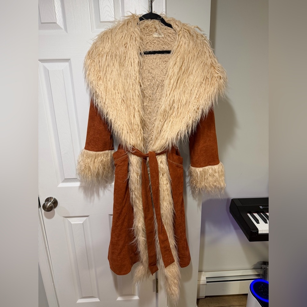 Spell and Gypsy Jacket with Cream and Rust Faux Fur